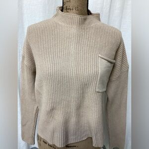 Elegant Cream Cowl Neck Sweater